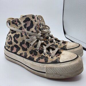 Converse Chuck Taylor All Star Lift High Womens Size 7.5 Brown Pink Shoes